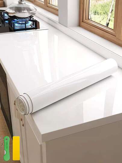 自粘亮面墙贴，高品质空间装饰，易于粘贴，是翻新厨房、浴室、橱柜的必备之选，也适合租房者使用。