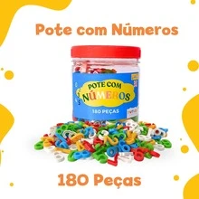 Educational Mobile Alphabet Letters And Numbers Alphanumeric Bag 1000 Pieces - Tarro con números 180 uds - Ver 1