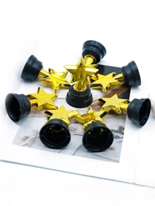 6pcs 5-Pointed Star Plastic Trophy, Small Trophy For Student Competition Awards, Mini Plastic Star Trophy Creative Party Honor Award - Small Trophy - View 7