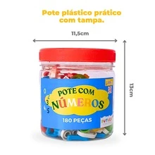 Educational Mobile Alphabet Letters And Numbers Alphanumeric Bag 1000 Pieces - Tarro con números 180 uds - Ver 4