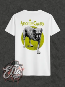 Comfortable Basic T-Shirt For Everyday Wear - Alice In Chains Music - Famous International And National Singer - Urban Culture - Rock, Metal, Rock N Roll - Famous Band - Singer - Shirt - Blouse - Unisex - Men's And Women's - 100% Cotton - Top Premium Streetwear - New Release - Immediate Shipping - Various Colors!! Plus Size - 白色 - 查看 1