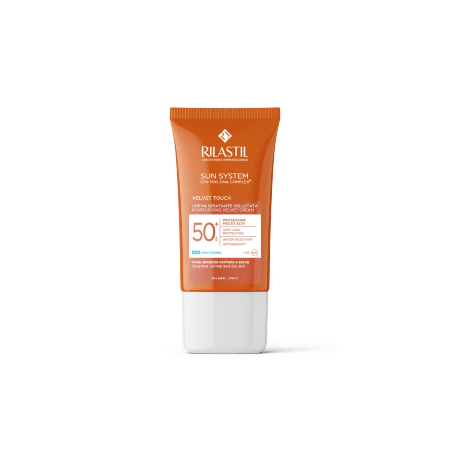 Rilastil Sun System Crema Solare Vellutata Viso SPF50+ 50 ml - Bianco - Visualizzare 1