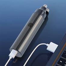 Máy tỉa lông mũi điện, máy tỉa lông tai và mũi cho nam, sạc USB, pin bền lâu. Nhỏ gọn và di động, lưỡi dao có thể tháo rời để dễ dàng vệ sinh. Máy tỉa lông mày và lông mặt không gây đau, quà tặng Ngày của Cha. - màu đen - Xem 5