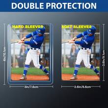 Hard Plastic Card Sleeves - Transparent Baseball Card Protector & Photo Card Storage Box Small Card Holder, Durable Trading Card Protector With Binding Accessories, Suitable For Collectors And Game Card Use, Transparent Card Clip Protector, Suitable For Collecting Game Cards, Top Loader, Suitable For Trading Cards, Plastic Card Sleeves, Suitable For Baseball, MTG, Sports Card Sleeves - Card Holder - View 9