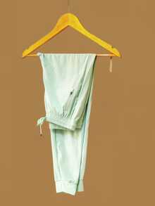 Women's Polyester Tie-Front Pants - Lime Green - View 1