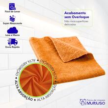 Microfiber Kitchen Cleaning Cloth Kit, Terry Cloth, High Absorption, Magic Cloth - 6 Units - Orange - Gray - View 3