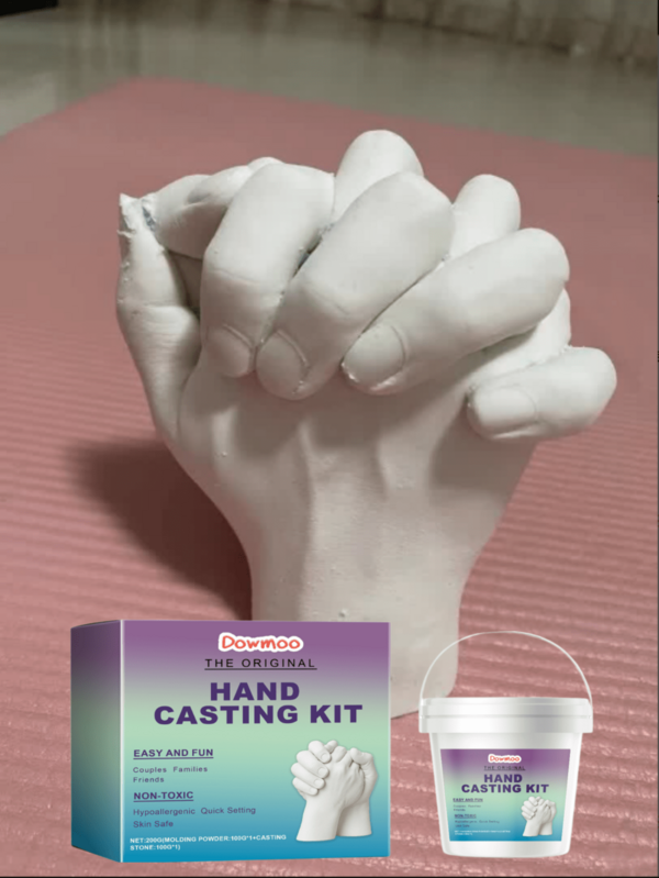 DOWMOO 1pc/3D-DIY Hand Mold Powder/Clone Powder Hand Model DIY Souvenir Couples Hand Mold Set, Women's Gift, Men's Gift, Couples Gift, Personalized Wedding Gift, Mother's Gift, Molding And Footprint Set, 3D Molding Set, Mother's Day Gift, Holiday Gift