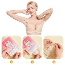 Women's Sweat Pads, Breathable Honeycomb Design Underarm Sweat Pads, Quick Dry Washable Invisible Sweat Absorbing Shoulder Pads, Clothing Odor Control, Quick Dry Comfortable, Non-Woven Fabric Odor Control Barrier - Skin-toned Quick-drying (mesh) - View 6