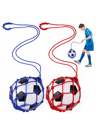 1pc - New Soccer Ball Control Net Bag, Soccer Ball Control Training Rebound Net Bag, Strap Elastic Rotating Net Bag