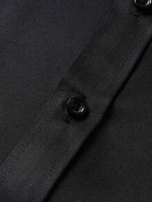 Set Of 2 Men's Long-Sleeved Slim Fit Dress Shirts For Work, Classic Lapel Collar, Lightweight And Comfortable, Work Environment - Preto/azulBB - View 8