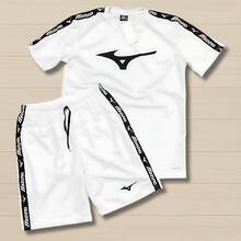 Conjunto Dry-Fit Camisa + Short Dryfit Masculino Academia e Treino Camisa Musculação Short Corrida Fitness - Branco - Visão 10