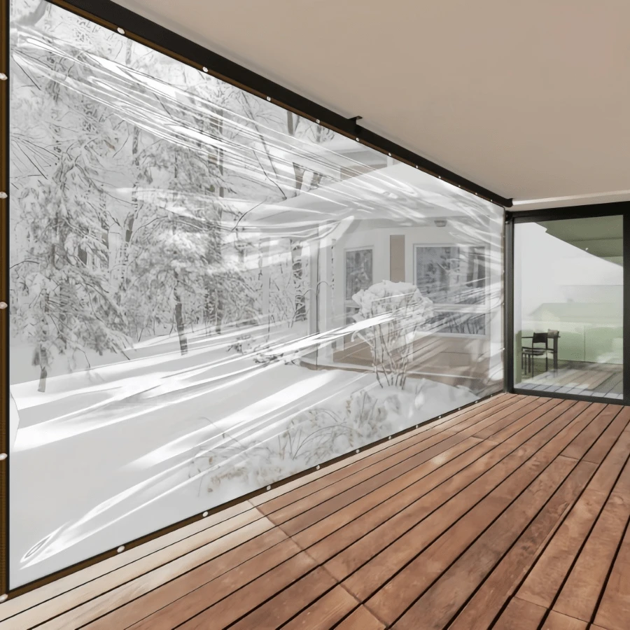 1pc Transparent Waterproof Sunshade Canopy Membrane, Greenhouse Plant Protection Cover, Waterproof, Dustproof, UV-Resistant, Suitable For Garden