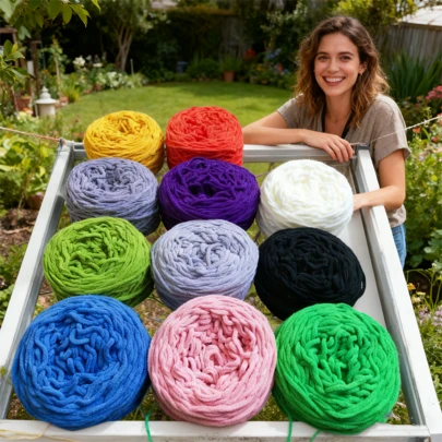 1Roll Chenille Yarn Section Soft Fluffy Thick Yarn For Crochet Knitting DIY Warm Durable Yarn For Hand Knitting Crochet DIY Making Amigurumi Doll Scarf Hat Craft/Chunky Knit Blanket Yarn, DIY Quilt Knitting Yarn