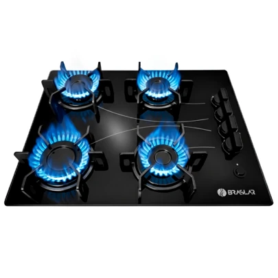 Fogão Cooktop 4 Bocas Pop Vidro Temperado
