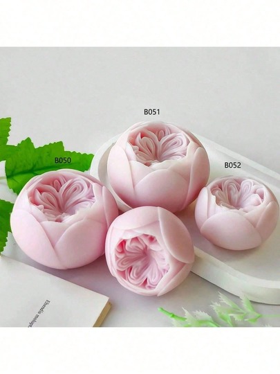 3D Austin Rose Fragrance Candle Silicone Mold, DIY Flower Handmade Soap Resin Plaster Candle Decor Mold, Multi-Functional Mold