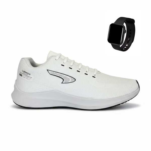 Kit com Tênis Esportivo Casual Ideal para Dia a Dia Confortável e Resistente + Relógio Digital