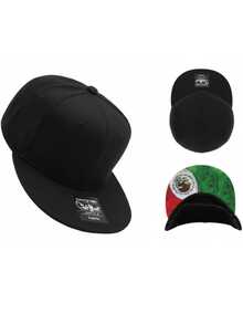 Gorra tipo snapback cap con diseño en visera de México SN-ALGMX5 - Negro - Ver 2