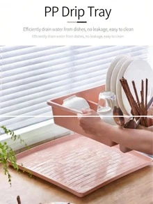 1 pieza 40*30cm Rejilla multiusos de drenaje, estante de almacenamiento de vajilla, cesta de drenaje, deshidratador, bandeja de agua de PP. Es grueso y duradero, sirviendo tanto para drenar como para almacenar. Es imprescindible para la cocina, un artículo de almacenamiento de cocina, adecuado para encimeras de cocina. El color se envía al azar. - Aproximadamente 37 cm - Ver 5