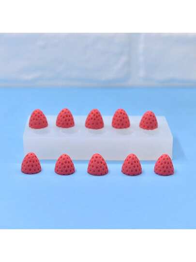 逼真草莓造型DIY手工树脂蜡烛模具，多功能装饰模具，易脱模，耐高温