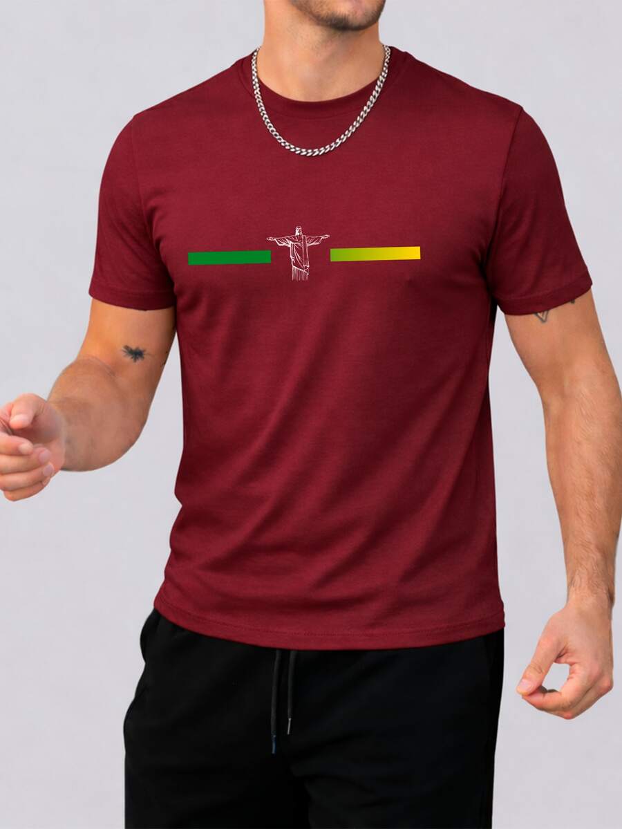 Summer Regular Fit None Halloween Christmas - Burdeos - Ver 1