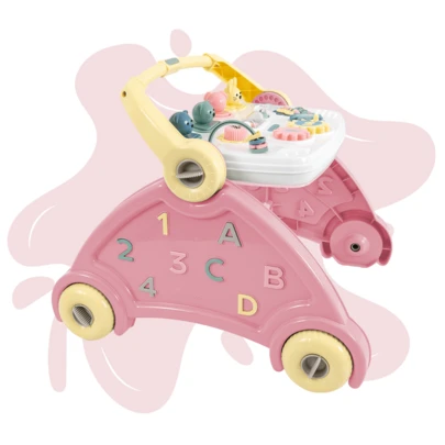 HYPER CLUB Andador Didático Infantil para Bebê Musical 3 Em 1 Múltiplás Funções C/ Som Animais Bandeja C/ Base Lavável