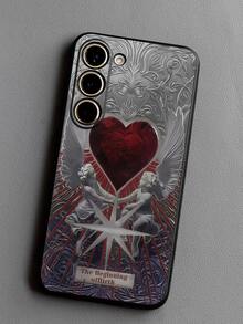 1个经典红色爱心天使丘比特防摔防滑手机壳，兼容三星Galaxy A04e/A05s/A13/A14/A15/A34/A35/A50/A52/A53/A54/S21/S22/S23/S24/S25/S25 Ultra，国际版，非国内版 - 黑色 - 查看 6