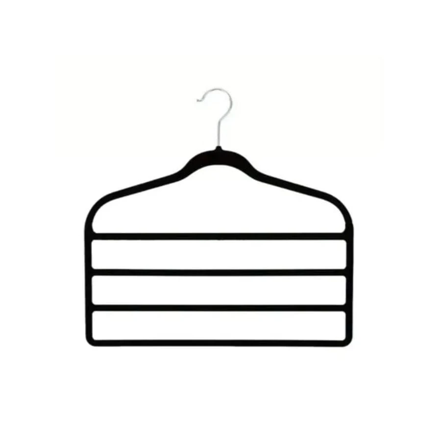 Set Of 5 Slim Non-Slip Velvet Hangers For Pants And Skirts - 查看 1