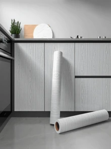 Peel And Stick Wallpaper Gray Wood Contact Paper Brown Wood Grain Contact Paper Wallpaper Thicken Textured For Cabinets And Drawers Countertops Waterproof Self Adhesive Vinyl - Gray Wood Grain - View 2