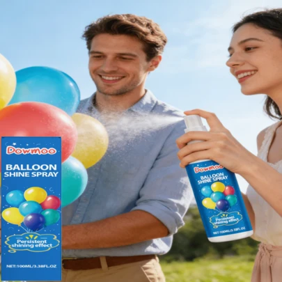 DOWMOO 1pc/100ml Balloon Shine Spray, Enhances Balloon Appearance For Long-Lasting Glossy Finish, Suitable For Indoor Parties, Weddings, Birthdays, Proposals, Corporate Events, Store Displays, Exhibitions, And School Activities. Can Also Be Used For Outdoor Parties Such As Lawn Weddings And Outdoor Birthdays.