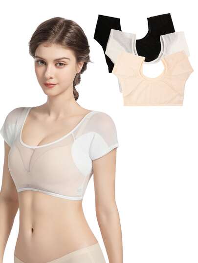 NOSWEAT S/M/L/XL Sweat-Absorbing Tank Top, Washable Underarm Sweat Pads, Breathable Anti-Sweat Pads, Suitable For Women, Applicable To Underarms And Shoulders, Quick-Drying, Suitable For Travel, Sports, Outdoor Activities, Summer Wear