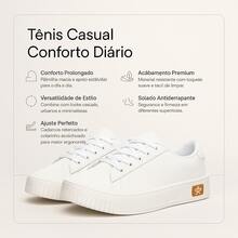 Women's Casual Minimalist Soft Sneakers For Outings And Urban Looks - Stylish Casual Lace-Up Party - 白色 520 - 查看 2