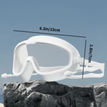 高清防雾防水成人男女通用泳镜，带耳塞，推荐用于游泳 - 防水防霧泳鏡+鼻夾+耳塞 - 查看 7