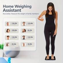 智能体脂秤，带LED背光和耐用钢化玻璃的数字电子秤，可通过蓝牙连接手机应用程序，精准电子称重设备 - 彩色 - 查看 6