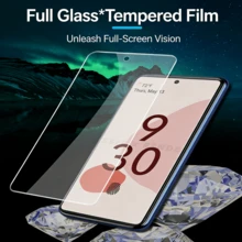 3 piezas de películas protectoras de teléfono de píxeles totalmente transparentes, adecuadas para Pixel 10a, película de vidrio templado, cobertura completa, alta definición, desbloqueo de huella dactilar, suave, sin obstrucción, sin corte manual, película para teléfono. - transparente - Ver 2