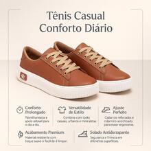 Women's Casual Minimalist Soft Sneakers For Outings And Urban Looks - Stylish Casual Lace-Up Party - 布朗 520 - 查看 3