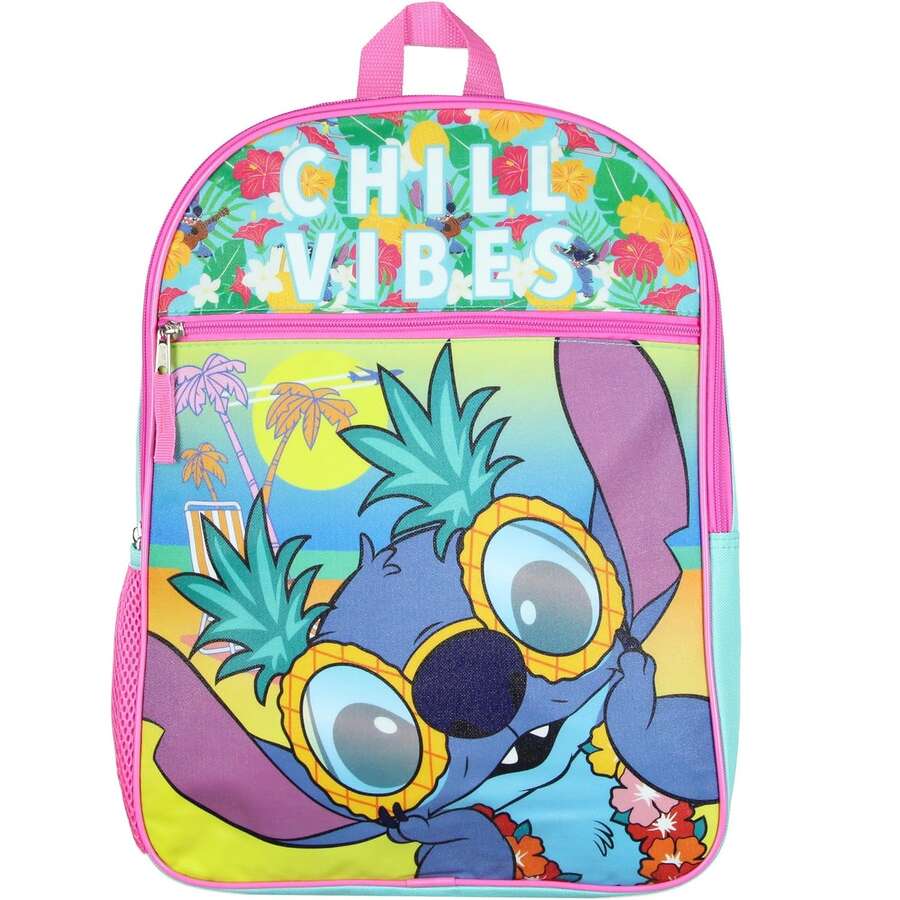 Disney Lilo And Stitch Chill Vibes Tropical 16" School Travel Backpack Ages 3+ - Nhiều màu - Xem 1