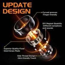 直径3.5厘米/1.38英寸，厚度1.3厘米/0.51英寸的指纹旋转玩具，棘轮减压轮，可拆卸机械师指环，坚固的材质结构，高科技减压技术，理想的派对礼物 - 查看 4