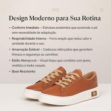 Women's Casual Minimalist Soft Sneakers For Outings And Urban Looks - Stylish Casual Lace-Up Party - 布朗 520 - 查看 8