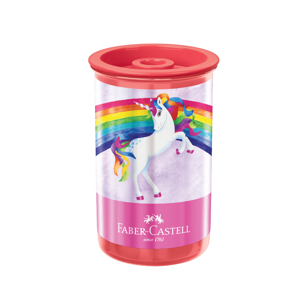 Apontador de Lápis Faber-Castell Unicórnio com Depósito Escolar