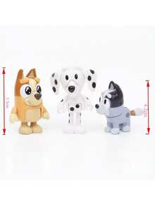 Bluey 家庭与朋友迷你可动关节卡通人物模型摆件，创意小摆件收藏品，家庭、朋友、卡通人物和可爱狗狗模型，汽车装饰 - 彩色 - 查看 7