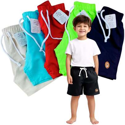 kit 3 shorts tactel para menino 0 a 14 anos moda praia juvenil short mauricinho masculino infantil