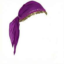 1pc Belly Dance Coin Headscarf, Dance Performance Accessory Headpiece Hat, Women's Belly Dance Costume - Multicolor - View 12
