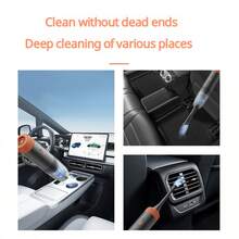 SOKANY Wireless Handheld Vacuum Cleaner, Dual Use For Car And Home, 3-In-1 Multifunctional Accessories Support Vacuuming/Blowing/Inflating, Removable And Washable Filter (2000mAh Rechargeable Lithium Battery), Suitable For Car Interior/Keyboard/Sofa Crevices And More - A - View 8