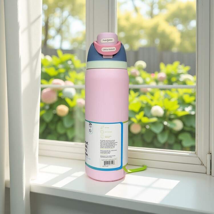 Bình nước giữ nhiệt bằng thép không gỉ 32oz - Bình nước thể thao chống rò rỉ với vòi kép, nắp lật có ống hút và miệng rộng, giữ đồ uống lạnh trong 24 giờ, phù hợp cho tập luyện thể thao, du lịch và sử dụng hàng ngày. - Nhiều màu - Xem 3