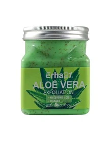 Exfoliante Facial Y Corporal De Aloe Vera, Hidrata Aclara Manchas, 350 ml, Tarro de exfoliante de aloe vera, elimina impurezas de la piel, Elimina las células muertas - Aloe Vera - Ver 2