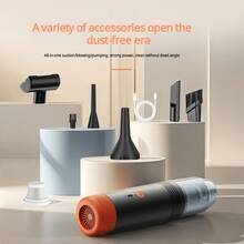 SOKANY Wireless Handheld Vacuum Cleaner, Dual Use For Car And Home, 3-In-1 Multifunctional Accessories Support Vacuuming/Blowing/Inflating, Removable And Washable Filter (2000mAh Rechargeable Lithium Battery), Suitable For Car Interior/Keyboard/Sofa Crevices And More - A - View 10