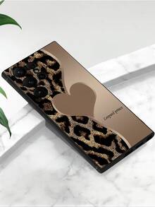 1个时尚豹纹心形防摔防滑手机壳，兼容Galaxy A04e/A05s/A13/A14/A15/A34/A35/A50/A52/A53/A54/S21/S22/S23/S24/S25/S25 Ultra，国际版，非国内版 - 黑色 - 查看 4