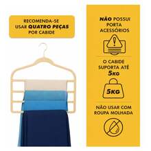 Set Of 5 Slim Non-Slip Velvet Hangers For Pants And Skirts - 查看 4