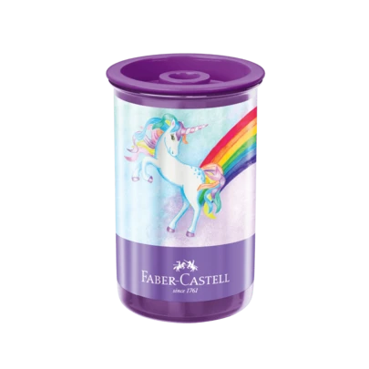 Apontador de Lápis Faber-Castell Unicórnio com Depósito Escolar