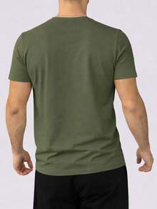 T-Shirt With Brazil Print, 100% Cotton, Casual, Comfortable, Supporting The Brazilian National Team, World Cup Hexa + Free Brazilian Flag - 綠色 - 查看 4